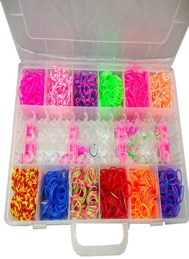 3A FEATURETAIL 2400 Loom Band Kit for DIY Crafts, Rainbow Loom Band Set with Loom Board for Bracelet Making - Image 1